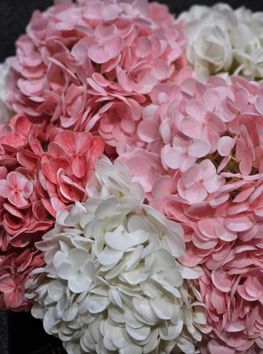 *NEW* LUXURY PROVENCE HYDRANGEAS BOUQUET MEDIUM - MIXED PINK - GOLD BADGE - PHB02M